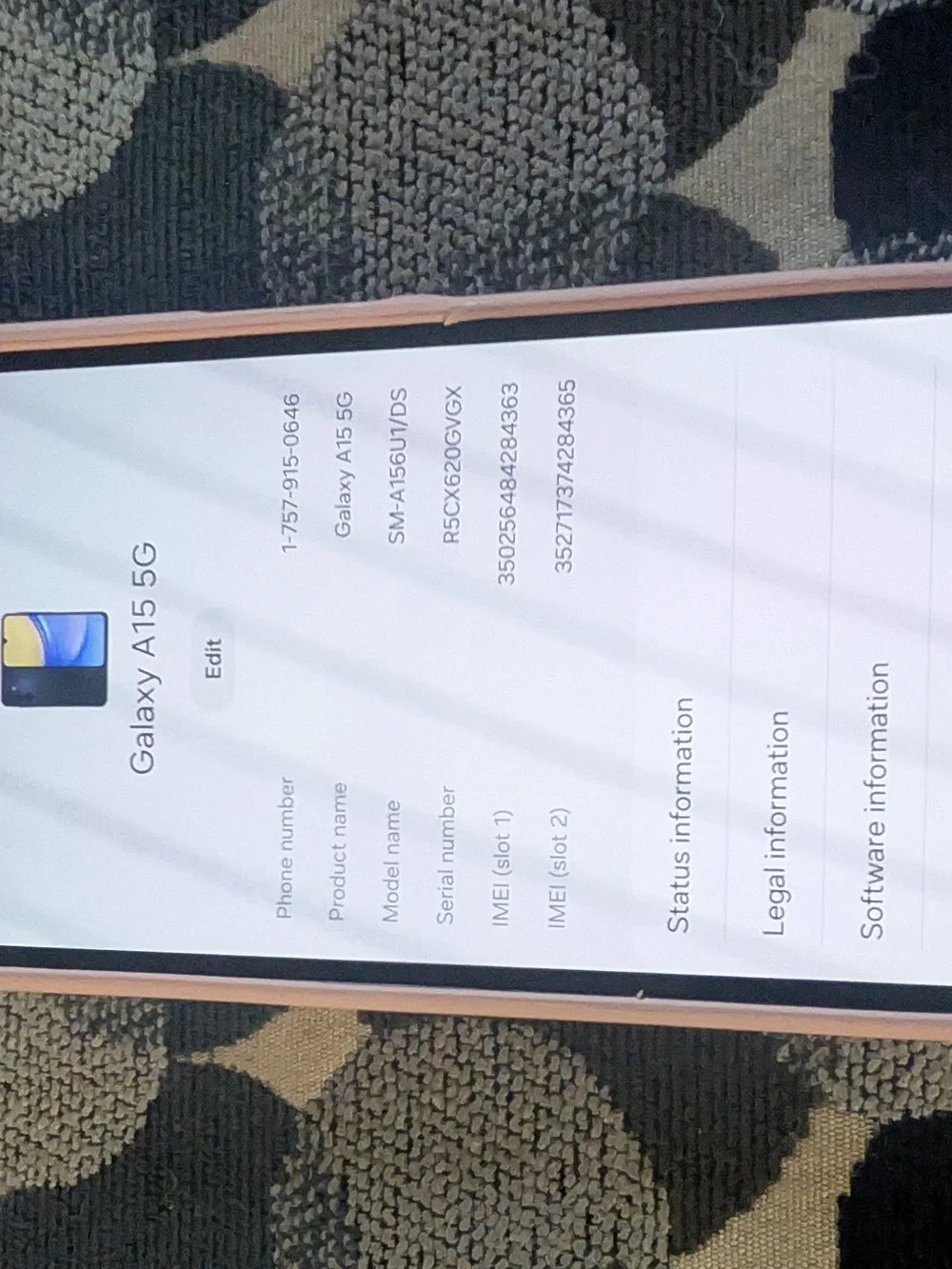 Samsung A15 5G Smartphone with Protective Case - Sleek Display & Essentials
